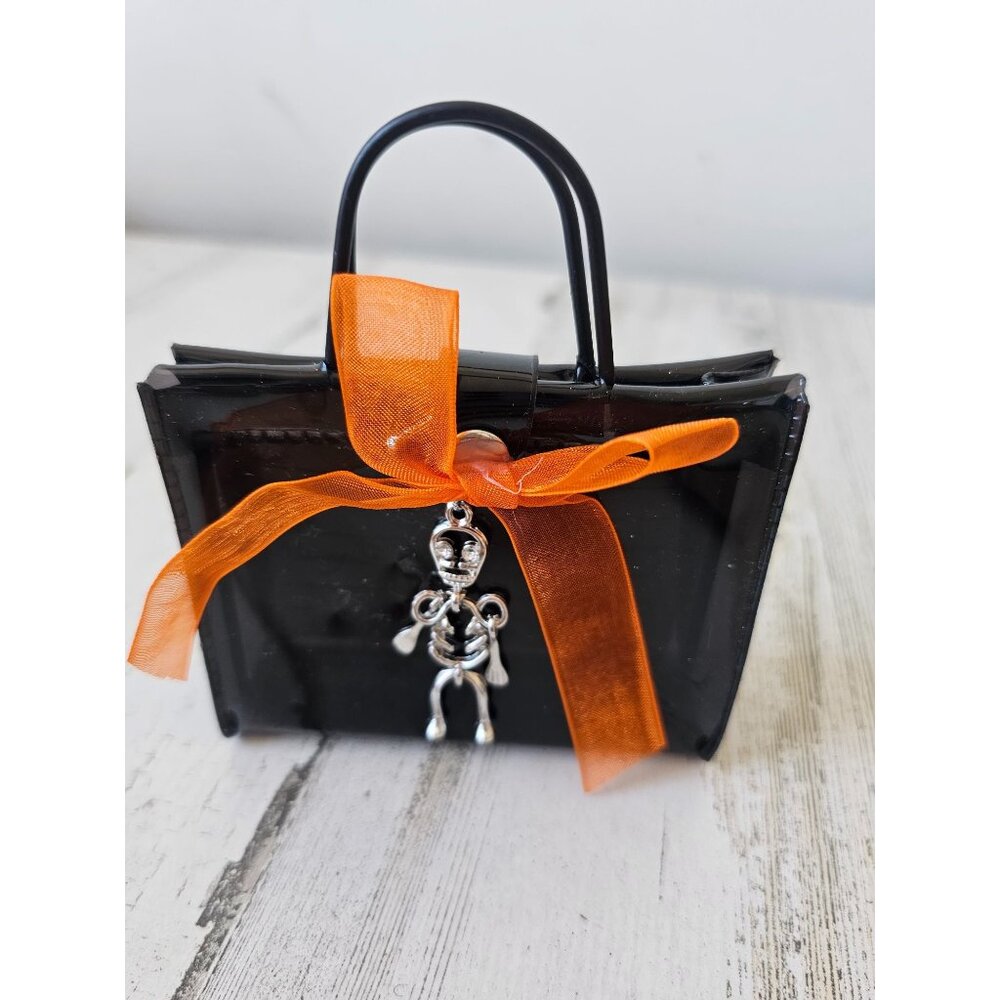 Mini skeleton purse ornament Halloween decor‎ luggage briefcase unique